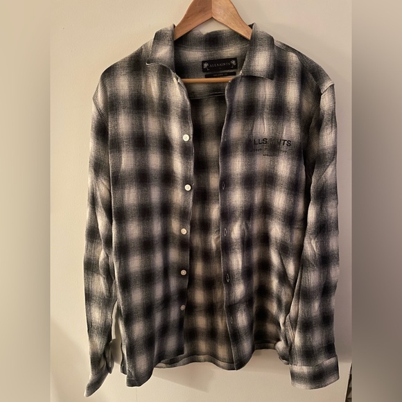 All Saints Other - NWT All Saints Underground Plaid Shirt L